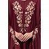 Designer Irani Kaftan with embroidery work- Maroon